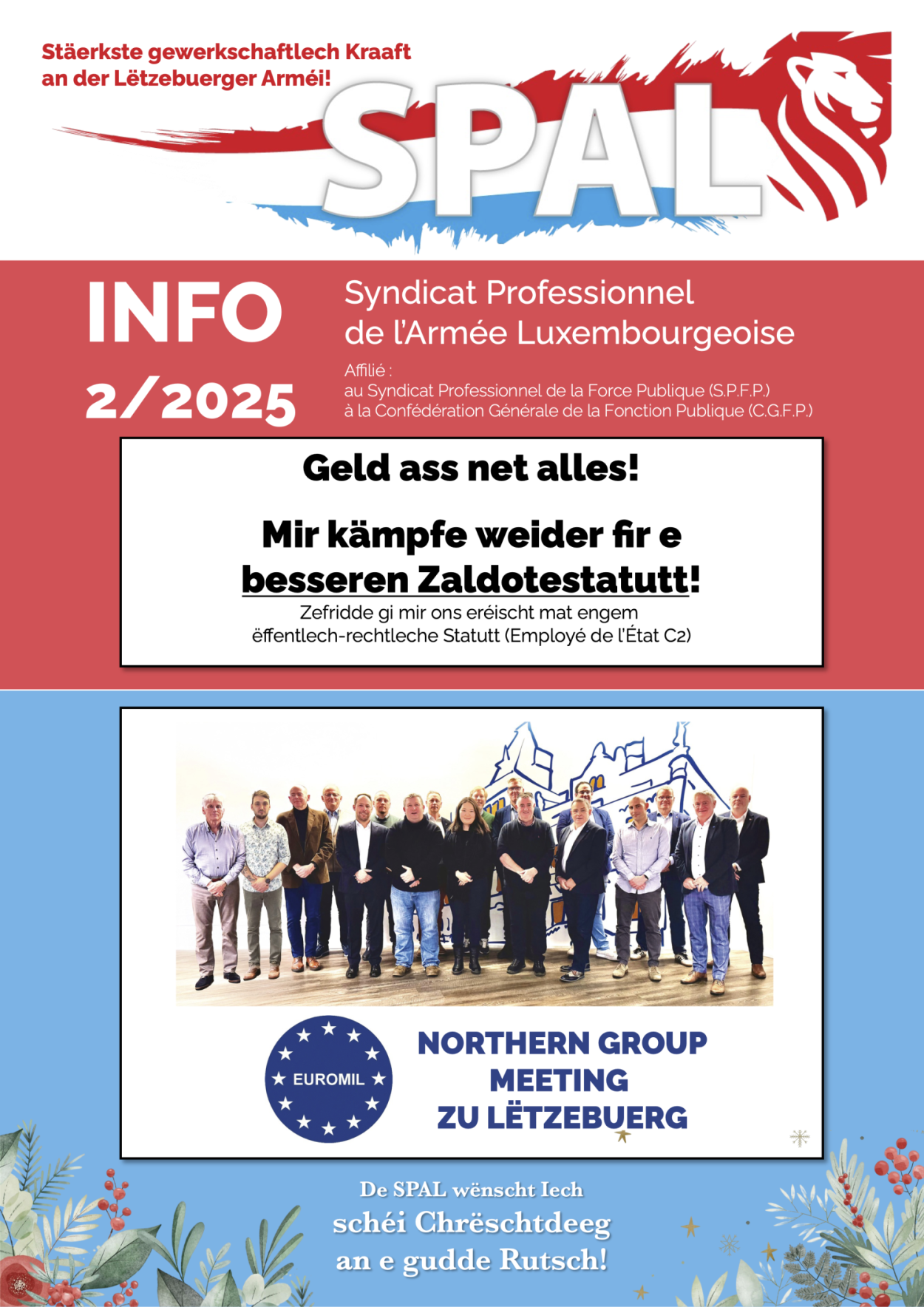 Schéin Chrëschtdeeg an ee gudden Rutsch